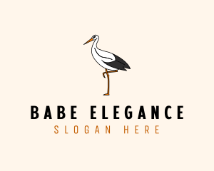 Wild Egret Bird  logo design