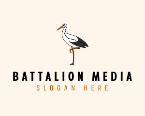 Wild Egret Bird  logo design