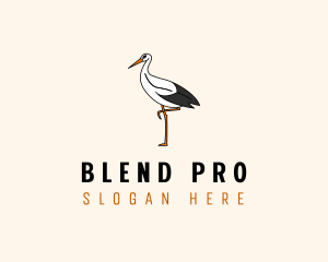 Wild Egret Bird  logo design