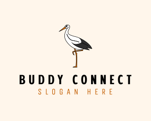 Wild Egret Bird  logo design