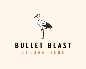 Wild Egret Bird  logo design