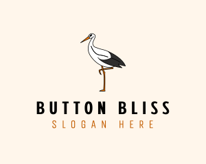 Wild Egret Bird  logo design