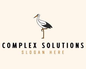 Wild Egret Bird  logo design