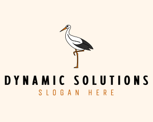 Wild Egret Bird  logo design