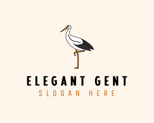 Wild Egret Bird  logo design