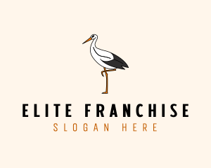 Wild Egret Bird  logo design