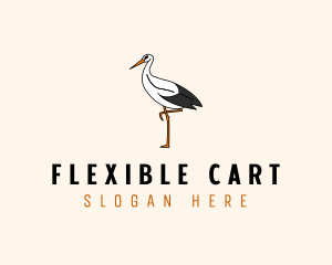 Wild Egret Bird  logo design