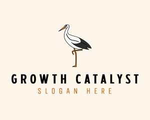 Wild Egret Bird  logo design