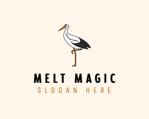 Wild Egret Bird  logo design