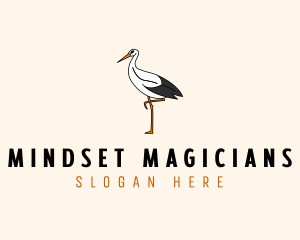 Wild Egret Bird  logo design