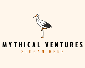 Wild Egret Bird  logo design