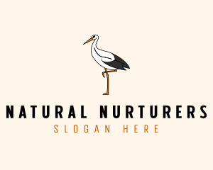 Wild Egret Bird  logo design