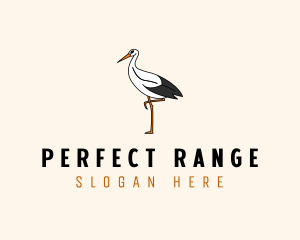 Wild Egret Bird  logo design