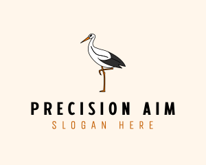 Wild Egret Bird  logo design