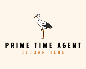 Wild Egret Bird  logo design