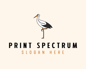 Wild Egret Bird  logo design