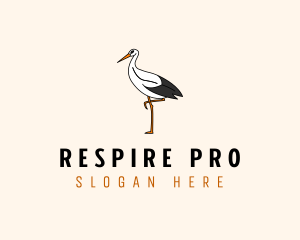 Wild Egret Bird  logo design