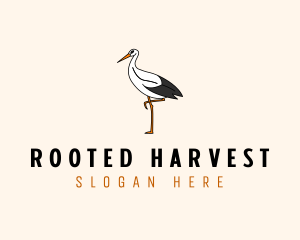 Wild Egret Bird  logo design