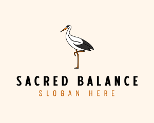 Wild Egret Bird  logo design