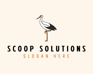 Wild Egret Bird  logo design