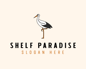 Wild Egret Bird  logo design