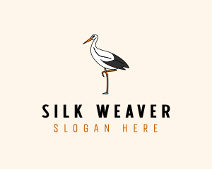 Wild Egret Bird  logo design