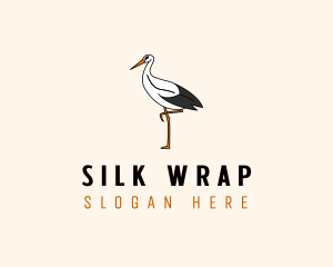 Wild Egret Bird  logo design