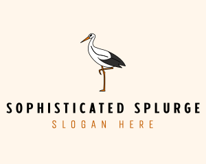 Wild Egret Bird  logo design