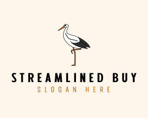 Wild Egret Bird  logo design