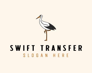 Wild Egret Bird  logo design