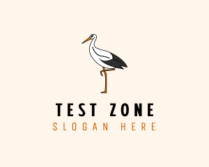 Wild Egret Bird  logo design