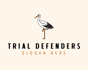 Wild Egret Bird  logo design