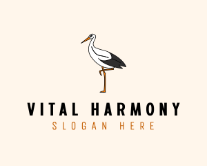 Wild Egret Bird  logo design