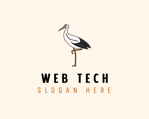 Wild Egret Bird  logo design