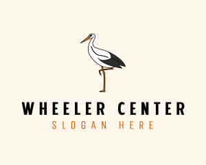 Wild Egret Bird  logo design