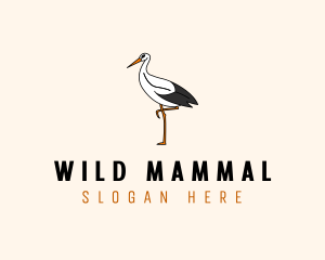 Wild Egret Bird  logo design