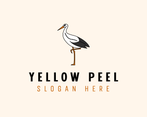 Wild Egret Bird  logo design