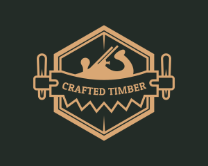 Lumberjack Saw Carpentry logo design