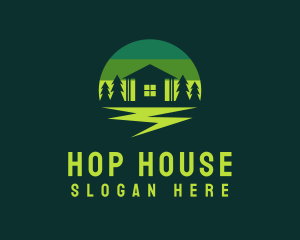 Forest Cabin House  logo design