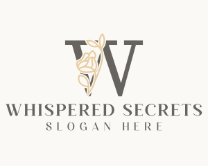 Luxury Floral Letter W logo design