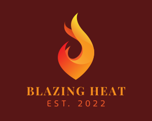 Flame Heating Energy logo design