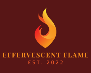 Flame Heating Energy logo design