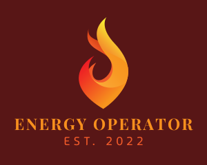 Flame Heating Energy logo design