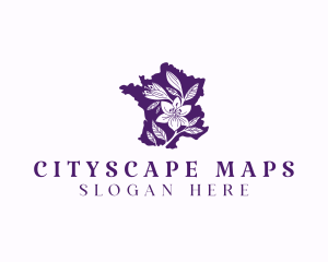 Lily Floral Map logo design