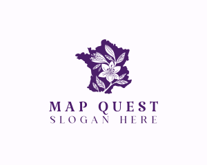 Lily Floral Map logo design