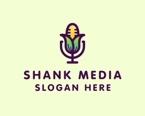 Corn Microphone Media logo design