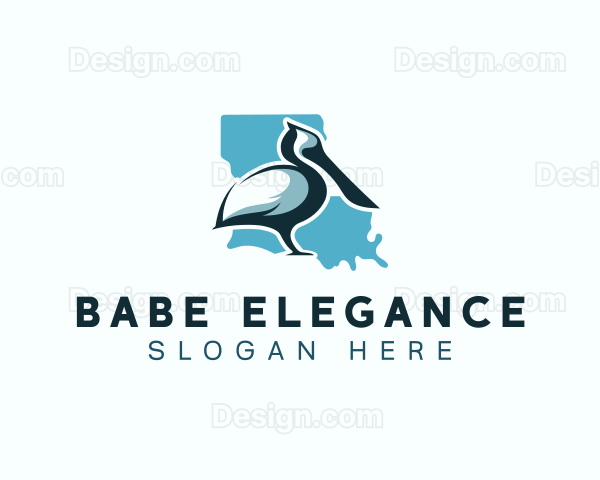 Louisiana Pelican Bird Logo