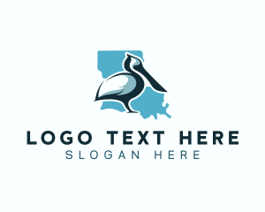 Louisiana Pelican Bird logo