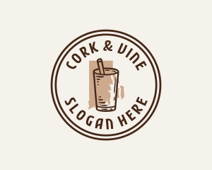 Coffee Milk Rhode Island  logo design