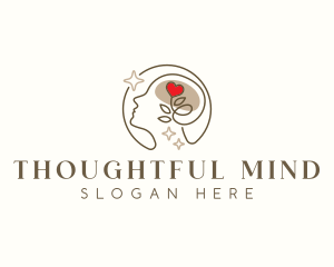 Mental Flower Heart logo design